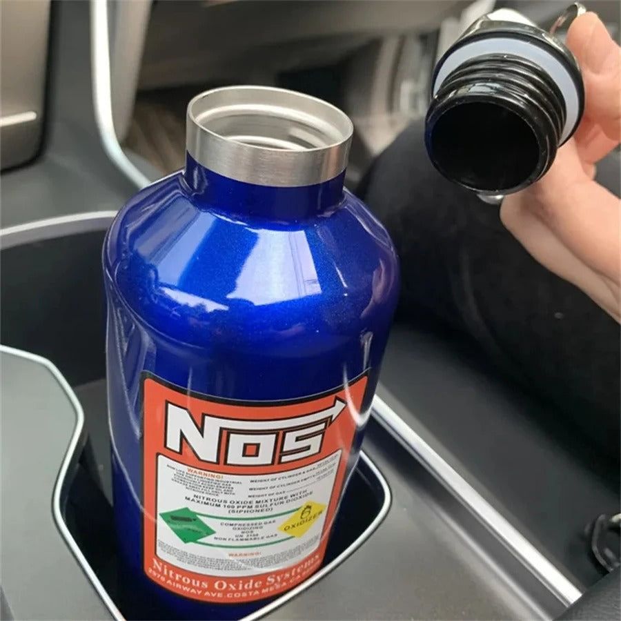 NOS Nitrogen Cylinder Stainless Steel Travel Bottle – 500ml Vacuum Insulated Car Cup