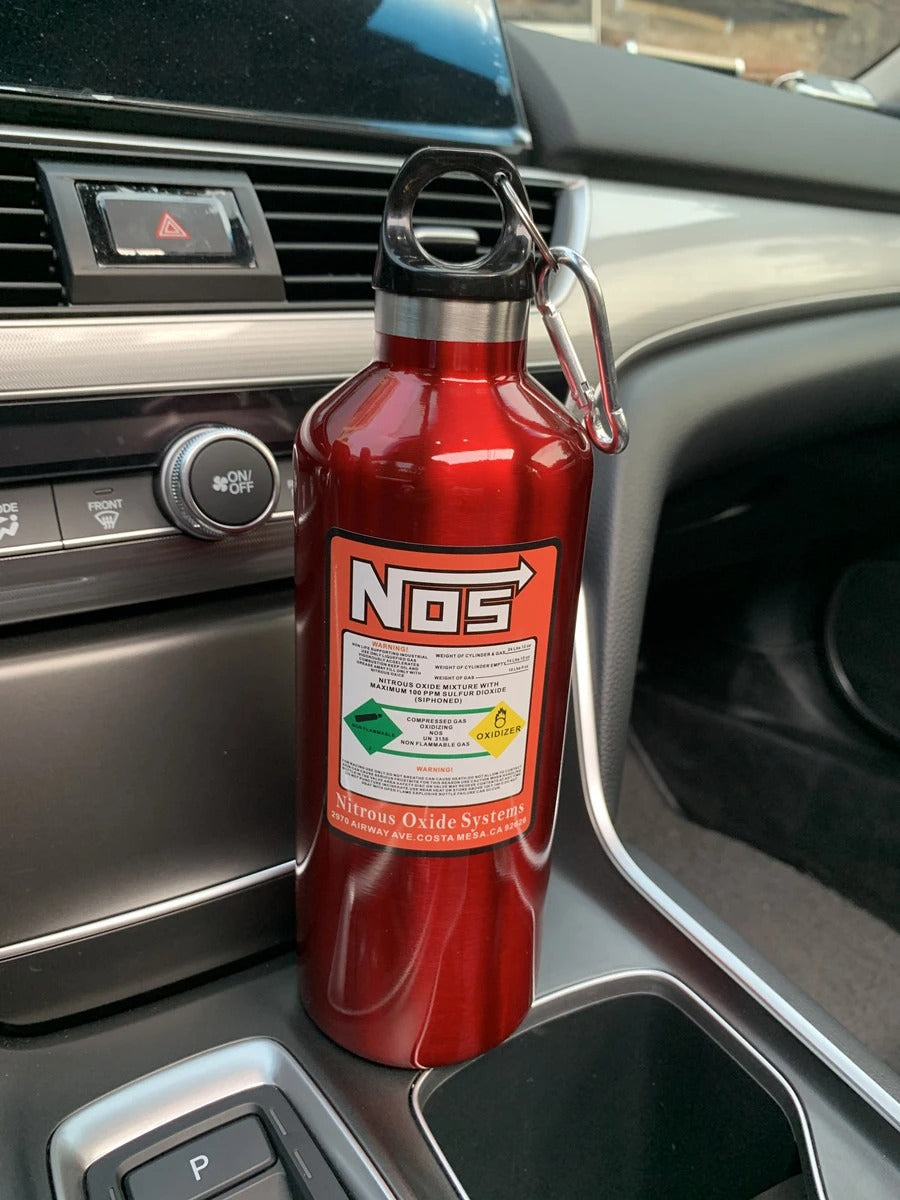 NOS Nitrogen Cylinder Stainless Steel Travel Bottle – 500ml Vacuum Insulated Car Cup
