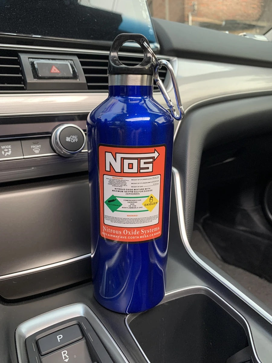 NOS Nitrogen Cylinder Stainless Steel Travel Bottle – 500ml Vacuum Insulated Car Cup
